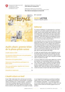 Audit urbain: premier bilan de la phase pilote suisse