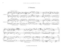 Partition , Polonaise - Double,  No.2, Overture, B minor, Bach, Johann Sebastian
