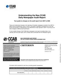 Reading the CCAB Daily Newspaper Audit Report