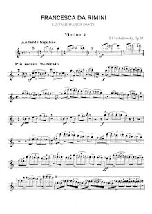 Partition violons I (alternate scan), Francesca da Rimini, Франческа да Римини