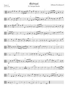 Partition ténor viole de gambe 2, alto clef, Madrigali a 5 voci, Libro 2 par Alfonso Ferrabosco Sr. par Alfonso Ferrabosco Sr.