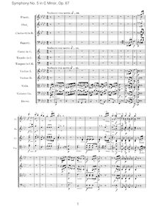 Partition , Andante con moto, Symphony No.5, Op.67, C minor, Beethoven, Ludwig van par Ludwig van Beethoven