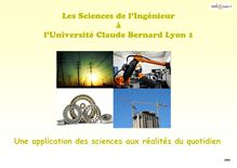 Les Sciences de l Ingénieur à l Université Claude Bernard Lyon 1 ...