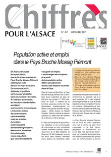 Population active et emploi dans le Pays Bruche Mossig Piémont