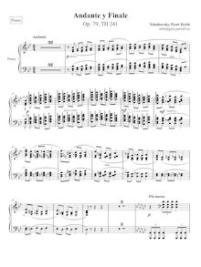 Partition Piano, Andante et Finale, Анданте и финал, B♭ major–E♭ major