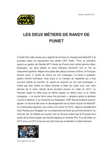 LES DEUX MÉTIERS DE RANDY DE PUNIET