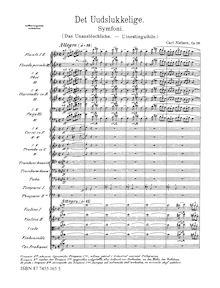 Partition complète, Symphony No.4, Op.29 Det Uudslukkelige, The Inextinguishable