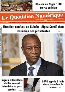 Le Quotidien Numérique d’Afrique n°1722 - du lundi 06 septembre 2021