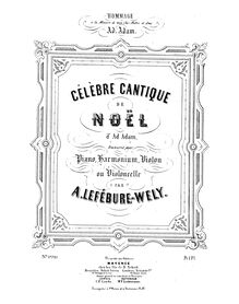 Partition Incomplete Score, Cantique de Noël, Minuit Chrétiens, Adam, Adolphe