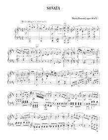Partition Sonata No.2 en B minor, Three Piano sonates, Op.40, Clementi, Muzio