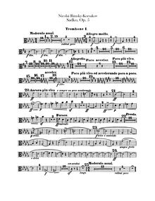 Partition Trombone 1, 2, 3, Tuba (alto, ténor basse clef), Sadko