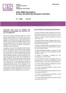 ECU-SME Information & Taux d intérêt des banques centrales. 4 1995 Mensuel