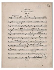 Partition Trombone 3, Symphony No.1 en D major, Symphonie in D dur für grosses orchester