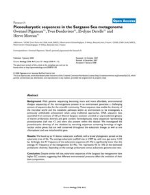 Picoeukaryotic sequences in the Sargasso Sea metagenome