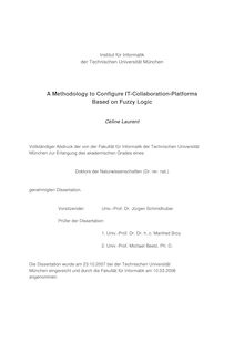 A methodology to configure IT-collaboration-platforms based on fuzzy logic [Elektronische Ressource] / Céline Laurent