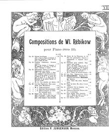 Partition , Dans le bosquet de roses, Aus dem Tagebuche, Op.33, Rebikov, Vladimir