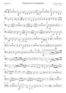 Partition basson 2, Fantaisie triomphale, Dubois, Théodore