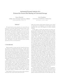 Automated Formal Analysis of a Protocol for Secure File Sharing on Untrusted Storage