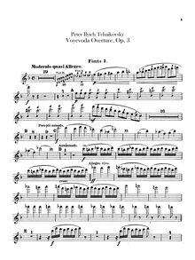 Partition flûte 1, 2, Piccolo, pour Voyevoda, Воевода (Voyevoda)