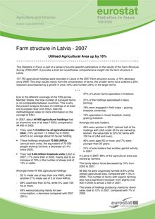 Farm structure in Latvia 2007
