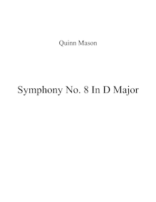 Partition complète, Symphony No.8, D major, Mason, Quinn
