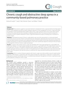 Chronic cough and obstructive sleep apnea in a community-based pulmonary practice
