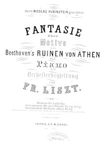 Partition complète (S.389), Fantasie über Motiven aus Beethovens Ruinen von Athen par Franz Liszt