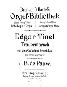 Partition complète, Franciscus, Op.36, Tinel, Edgar