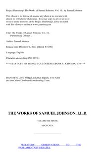 The Works of Samuel Johnson, Volume 10 - Parlimentary Debates I
