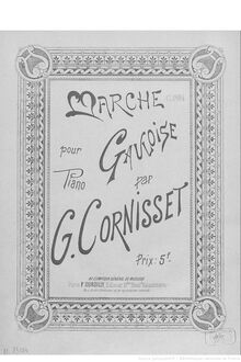 Partition complète, Marche gauloise en E-flat major, E♭ major, Cornisset, Gustave