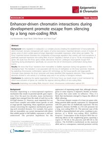 Enhancer-driven chromatin interactions during development promote escape from silencing by a long non-coding RNA