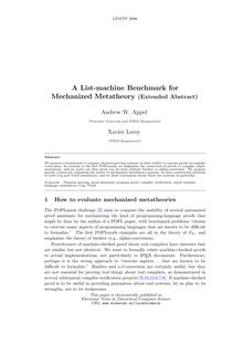 A List-machine Benchmark for Mechanized Metatheory