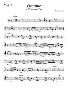 Partition violon II , partie, pour Spring Mummers, Dunn, Bart