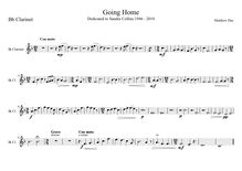 Partition clarinette (B♭), Going Home, Eb Major, Day, Matthew Brian