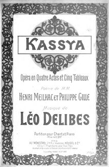 Partition complète, Kassya, Delibes, Léo