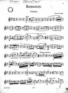 Partition de violon, corde quatuor No.1 en G minor, Op.27