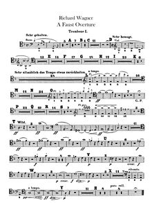 Partition Trombone 1, 2, 3, Tuba, Eine Faust-Ouvertüre, D minor