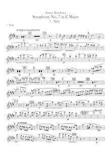 Partition flûte 1, 2, Symphony No. 7 en E major, Bruckner, Anton