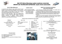 BAC STI Génie Mécanique option  systèmes motorisés BREVET DE ...