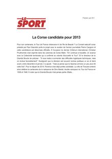 La Corse candidate pour 2013