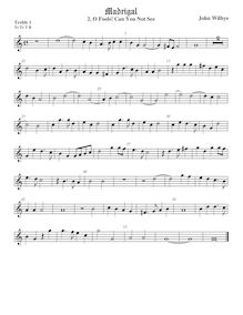 Partition viole de gambe aigue 1, madrigaux - Set 1, Wilbye, John