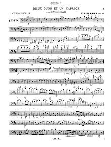 Partition violoncelle 2 , partie, 6 Duos et a Capriccio, Op.33, Kummer, Friedrich August