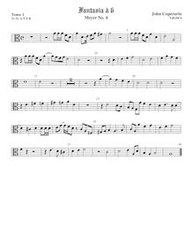 Partition ténor viole de gambe 2, alto clef, Fantasia pour 6 violes de gambe, RC 78