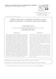 Fútbol y Racismo: un problema científico y social (Soccer and Racism: a scientific and social problem)