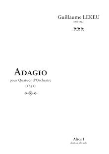 Partition viole de gambe I (inlcluding Solo viole de gambe), Adagio pour quatuor d orchestre