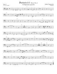 Partition viole de basse 2, Fantasia pour 6 violes de gambe, RC 75