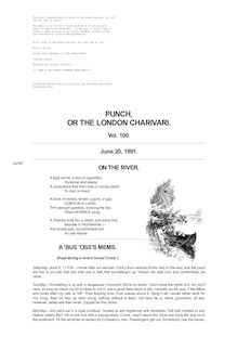Punch, or the London Charivari, Volume 100, June 20, 1891