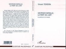 Georges Bataille, la part de l art