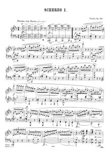 Partition complète, Scherzo No.1 par Frédéric Chopin