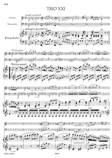 Partition Piano , partie, 3 Piano Trios, Hob.XV:21-23, Haydn, Joseph par Joseph Haydn